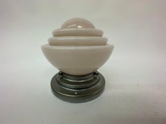 Art deco ceiling lamp pink glass , 1930’s