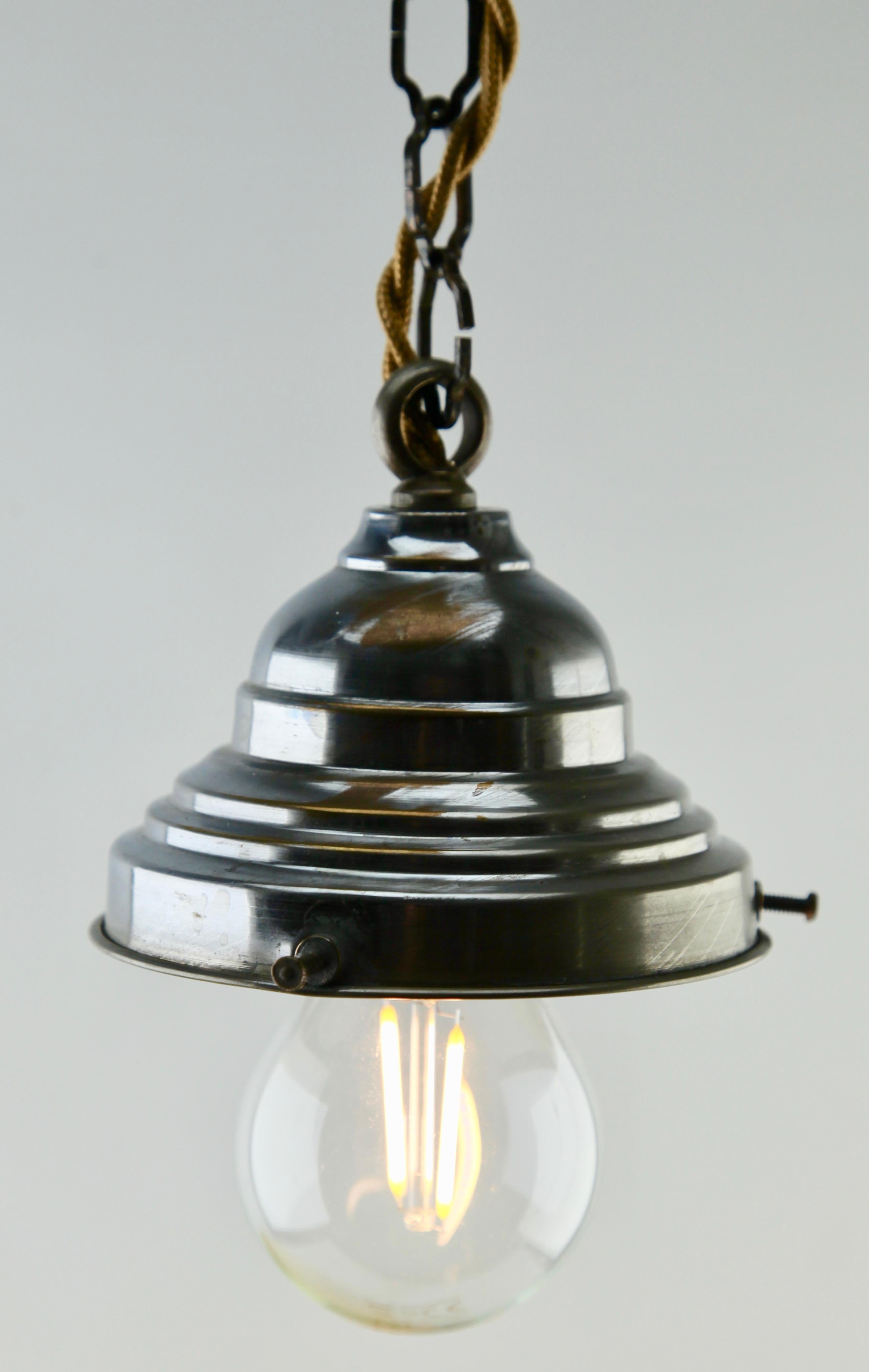 Art Glass Art Deco Ceiling Lamp, Scailmont Belgium Glass Shade, 1930s For Sale