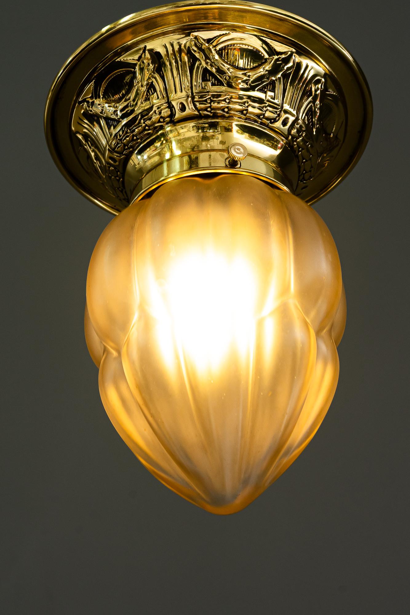 Art Deco ceiling lamp vienna around 1920s For Sale 3