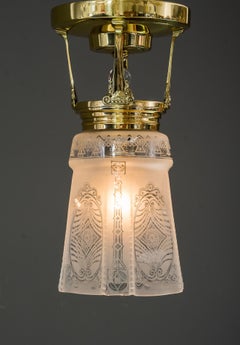 Art Deco-Deckenlampe, Wien, um 1920