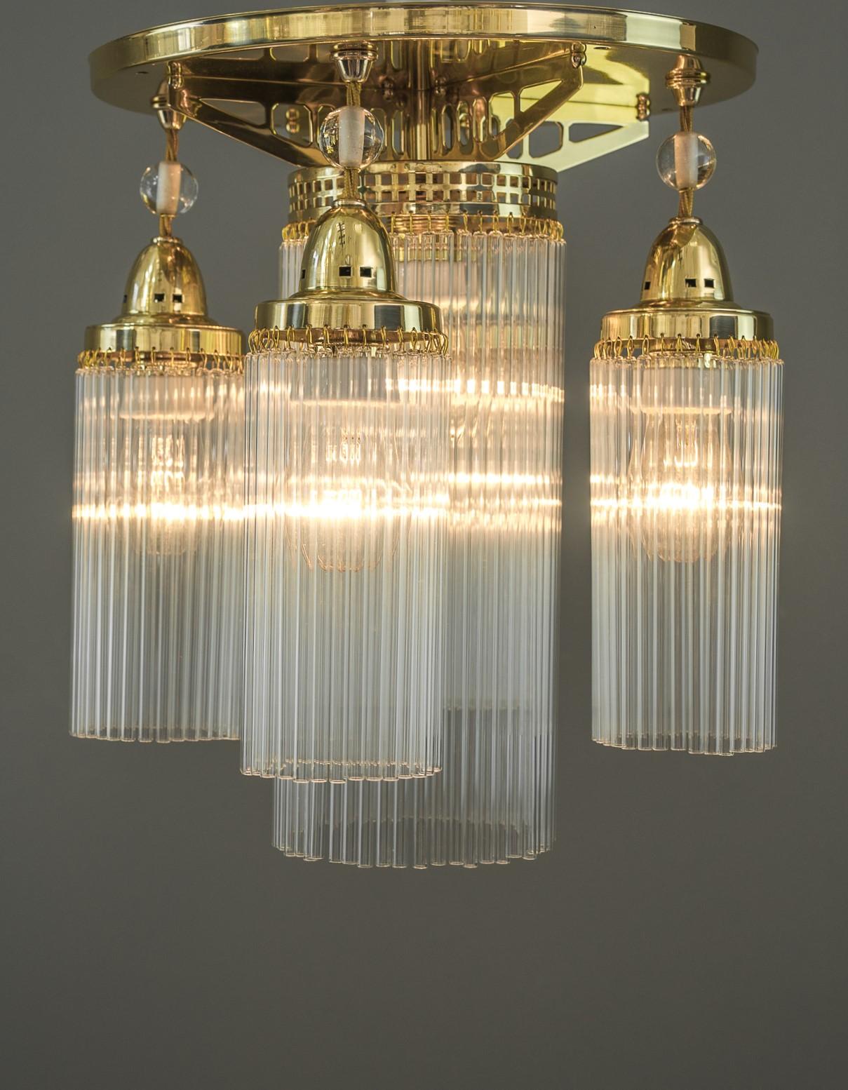 Art Deco Ceiling Lamp Vienna Around 1920s For Sale 11