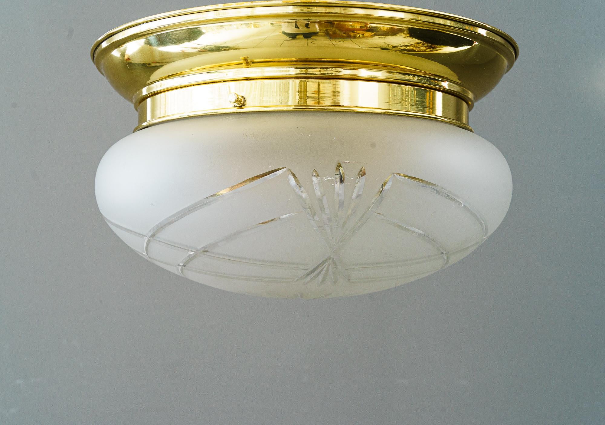 Austrian Art Deco ceiling lamp vienna around 1920s For Sale