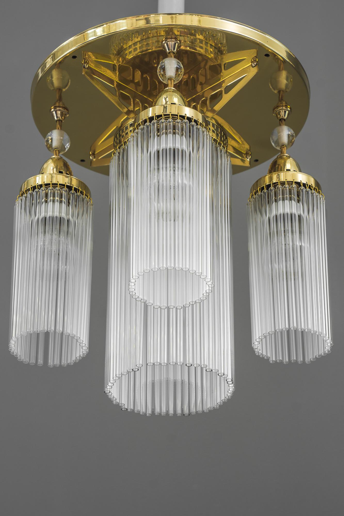 Austrian Art Deco Ceiling Lamp Vienna Around 1920s For Sale