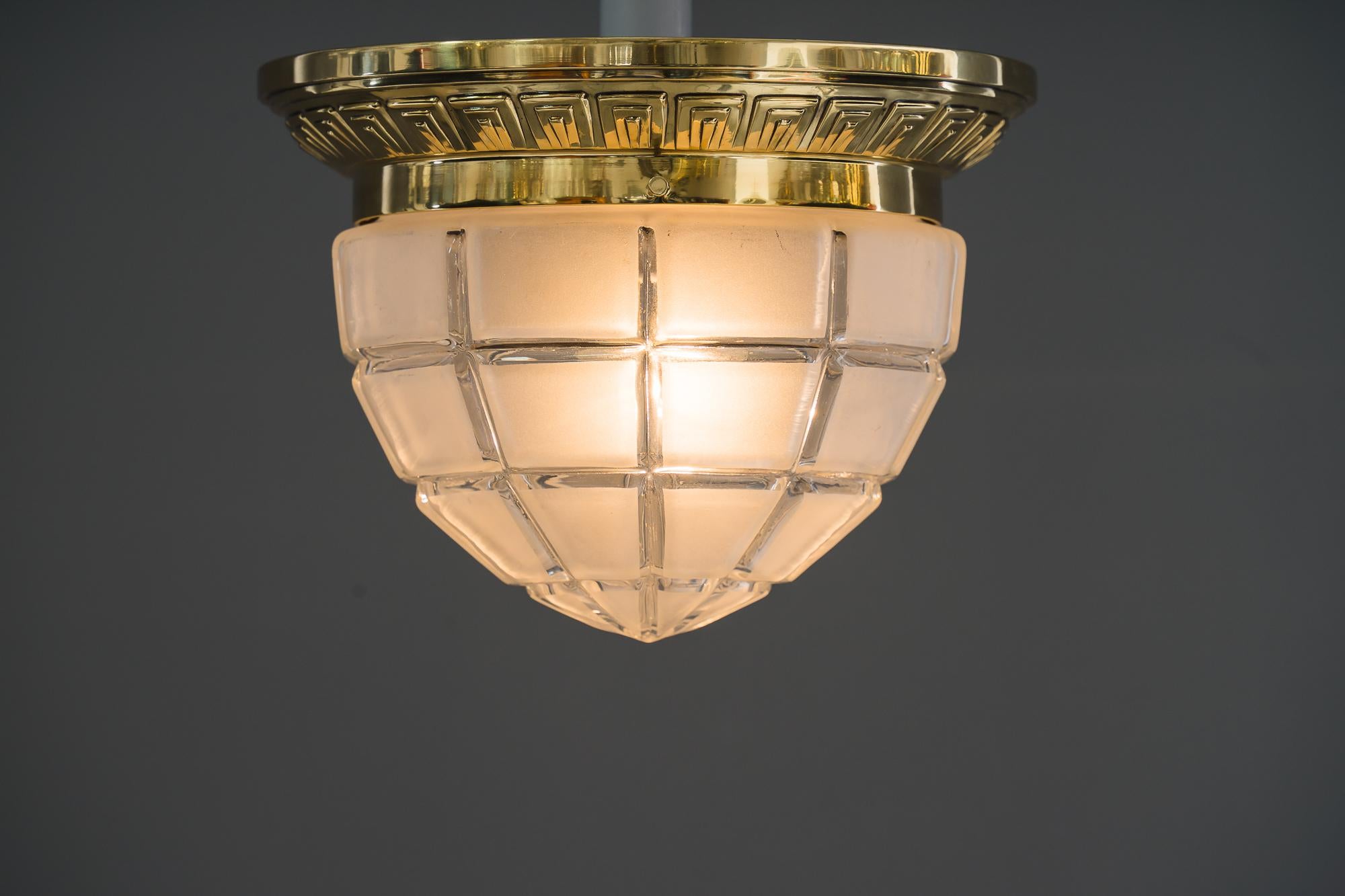 Lacquered Art Deco Ceiling Lamp Vienna around 1920s For Sale