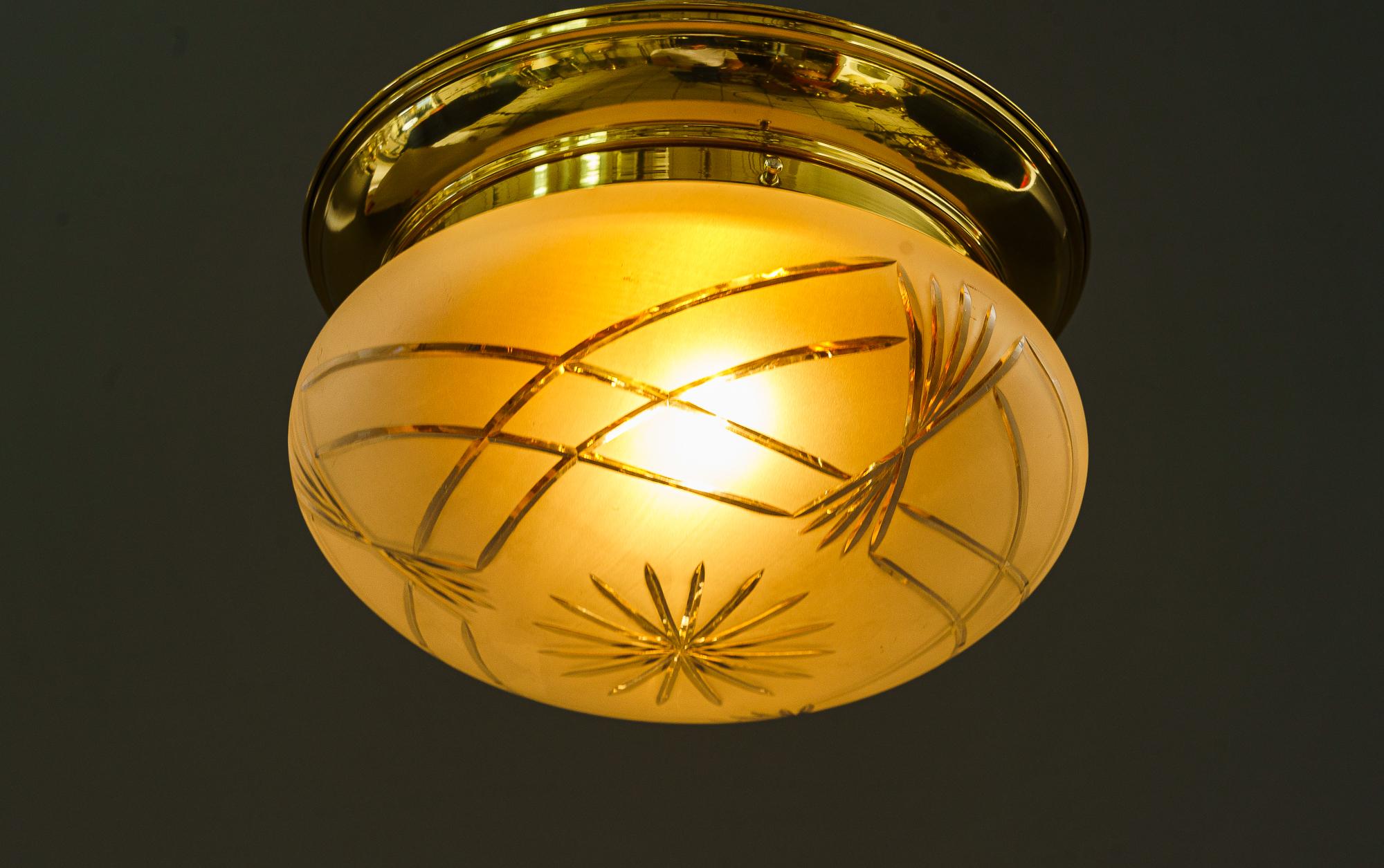 Art Deco ceiling lamp vienna around 1920s In Good Condition For Sale In Wien, AT