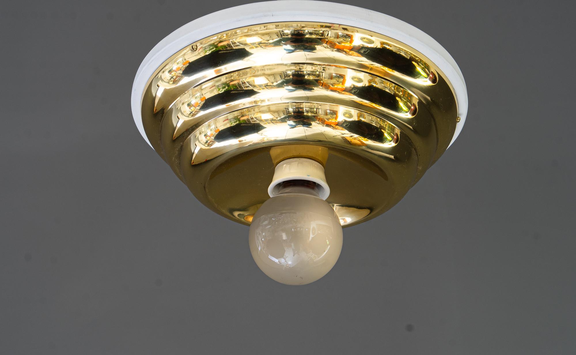 Lacquered Art deco ceiling lamp vienna around 1920s For Sale
