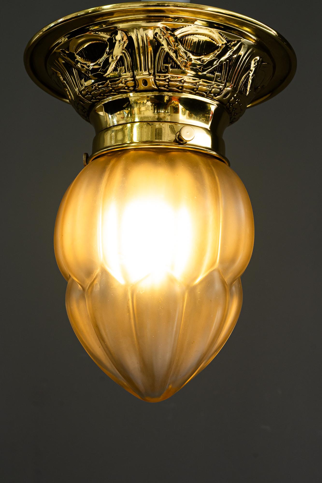 Early 20th Century Art Deco ceiling lamp vienna around 1920s For Sale