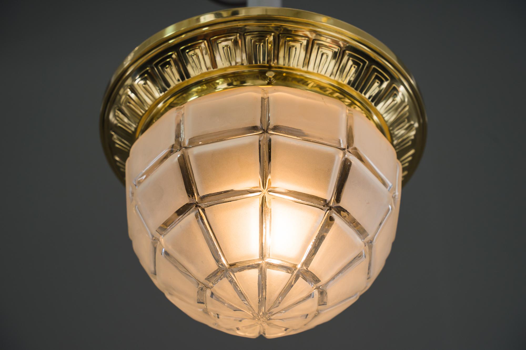 Early 20th Century Art Deco Ceiling Lamp Vienna around 1920s For Sale