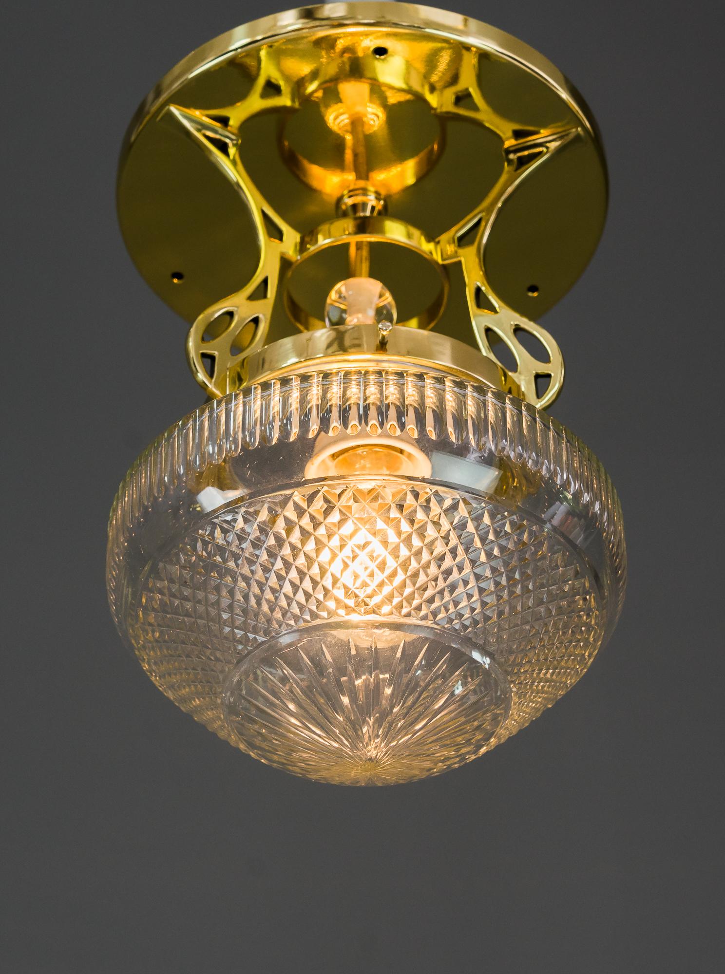 Art Deco Ceiling Lamp, Vienna Around 1920s 1