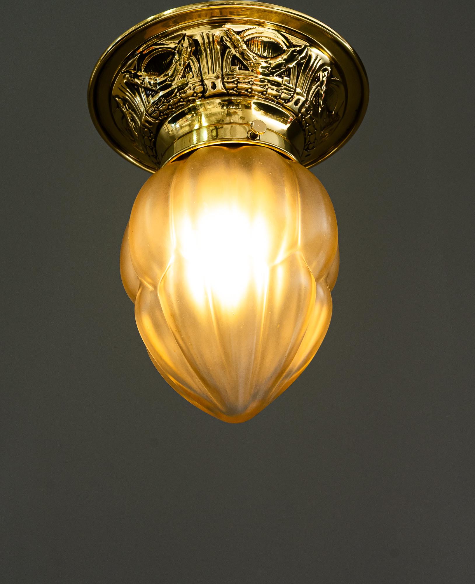 Art Deco ceiling lamp vienna around 1920s For Sale 1