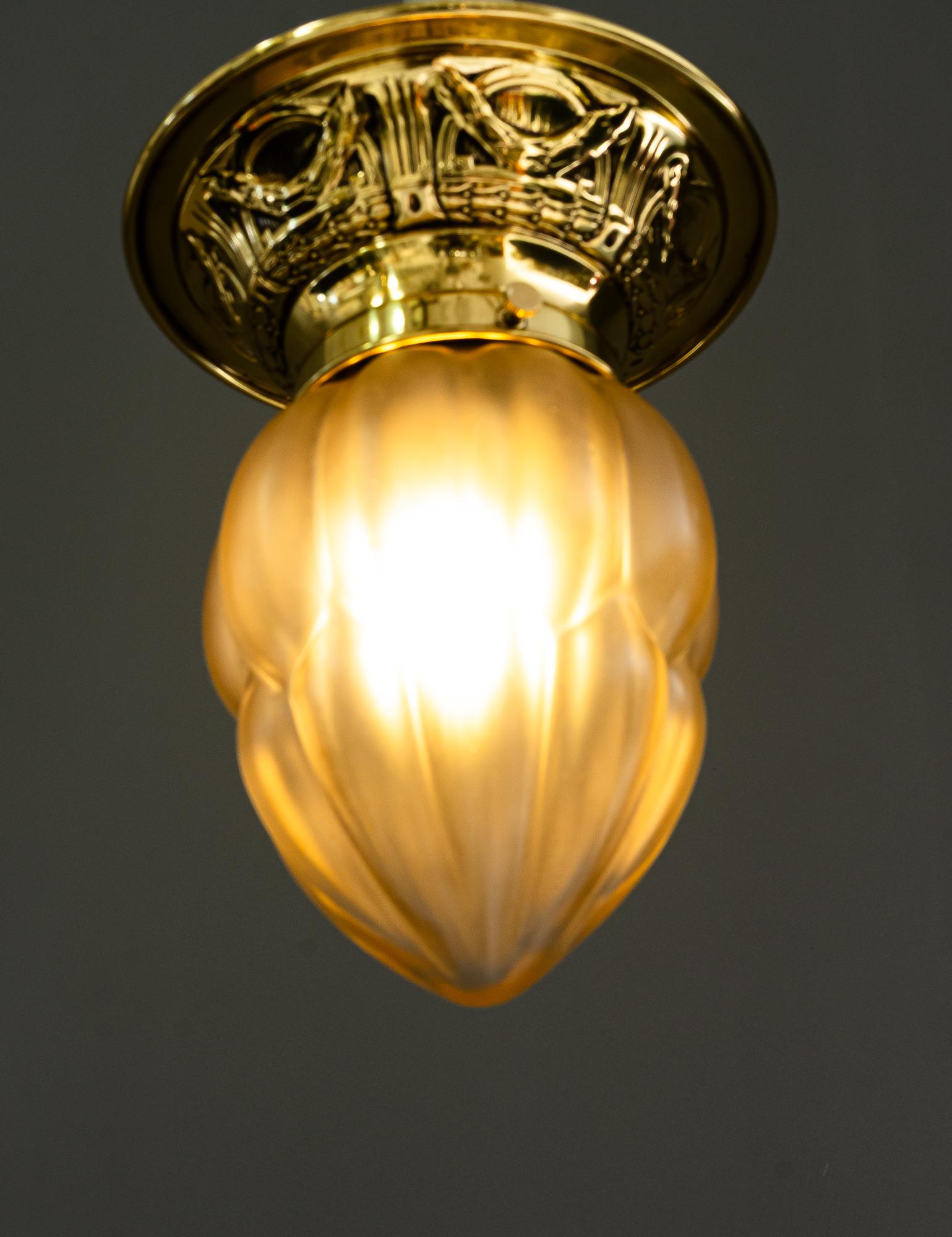 Art Deco ceiling lamp vienna around 1920s For Sale 2