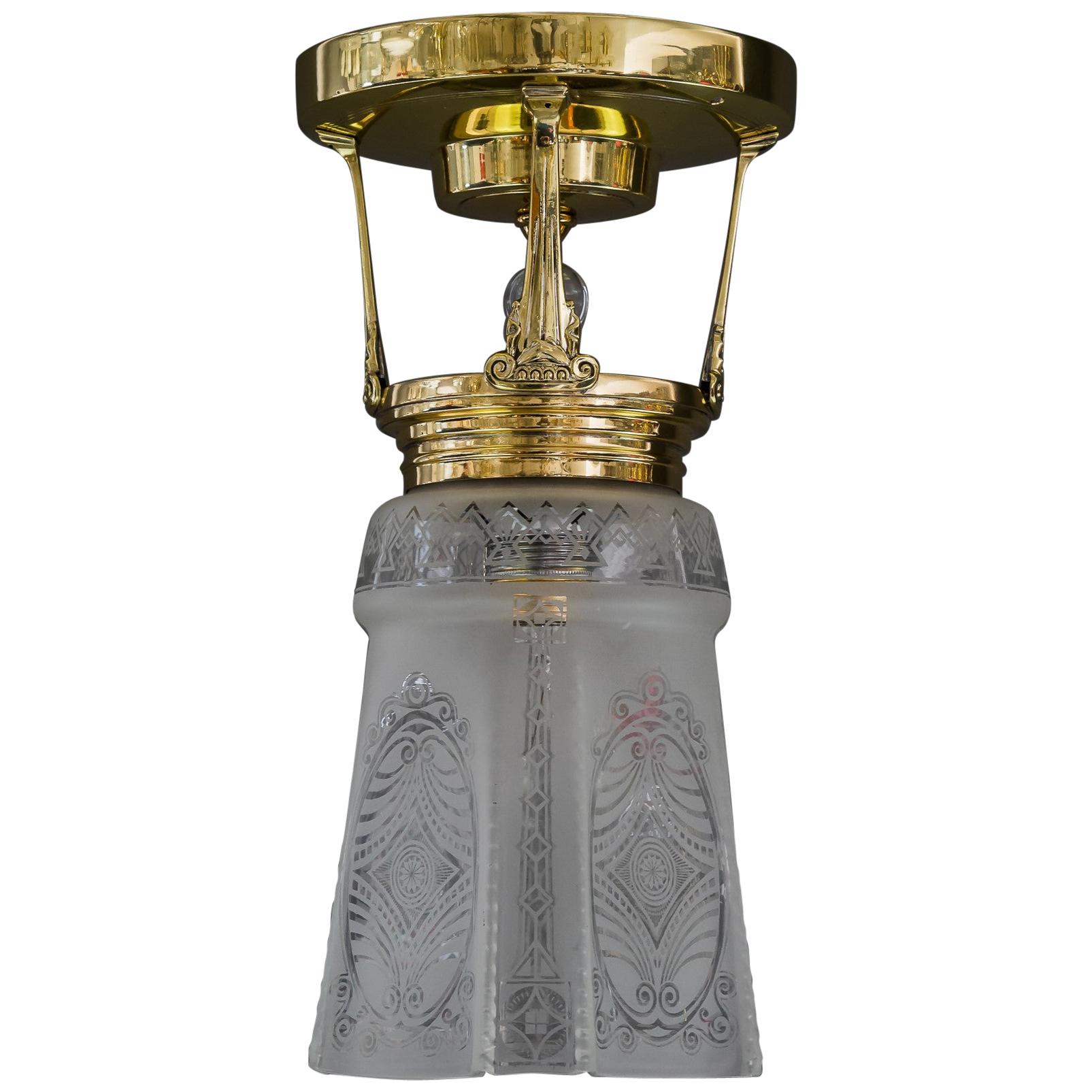 Art Deco-Deckenlampe, Wien, um 1920 im Angebot