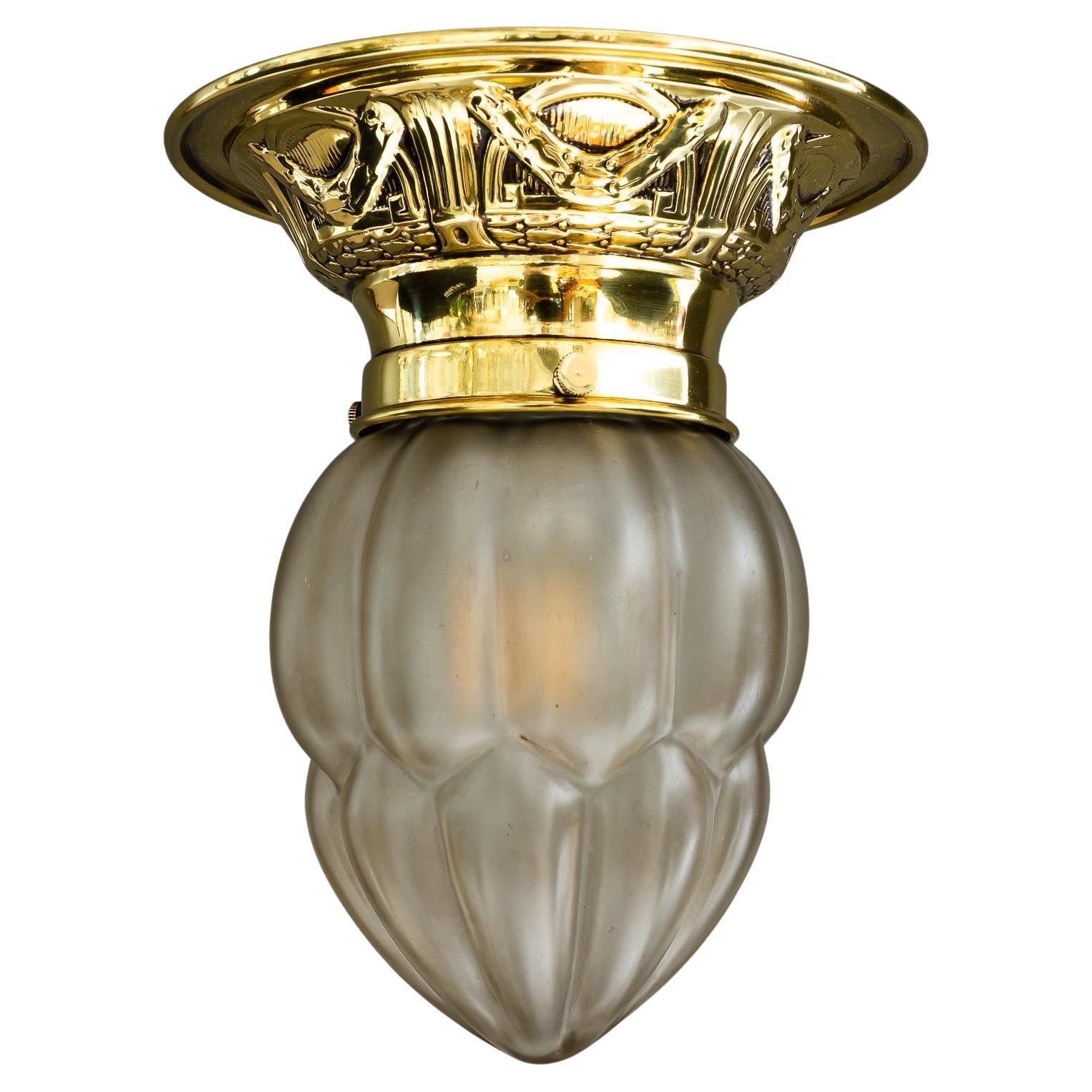 Art Deco ceiling lamp vienna around 1920s For Sale