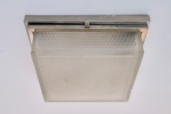 Art Deco Ceiling Lamp with a Square Shaped Frosted Glass, France 1930s