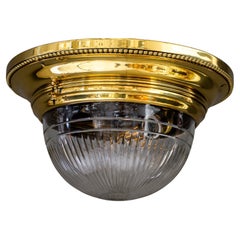Lampada da soffitto Art Deco con paralume in vetro tagliato Vienna, anni '20 circa