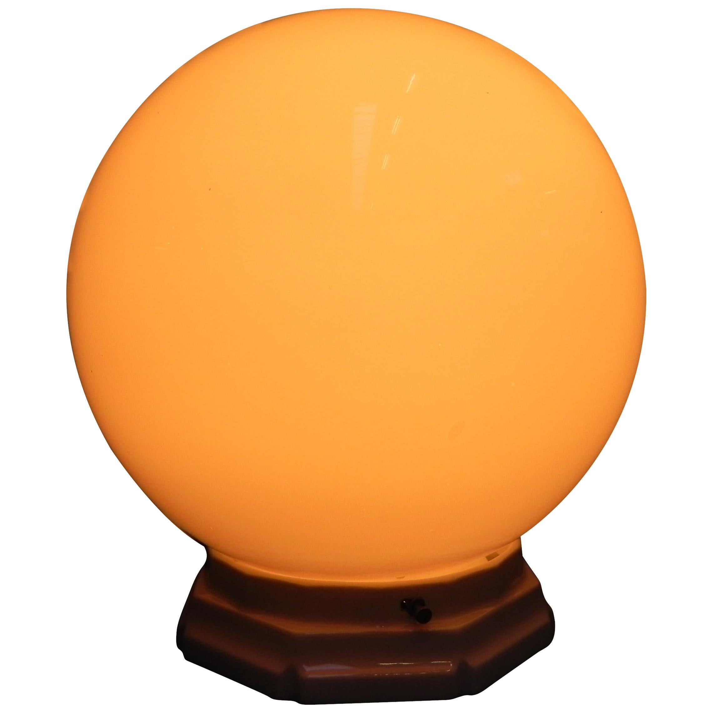 Art Deco Ceiling Lamp with Glass Globe