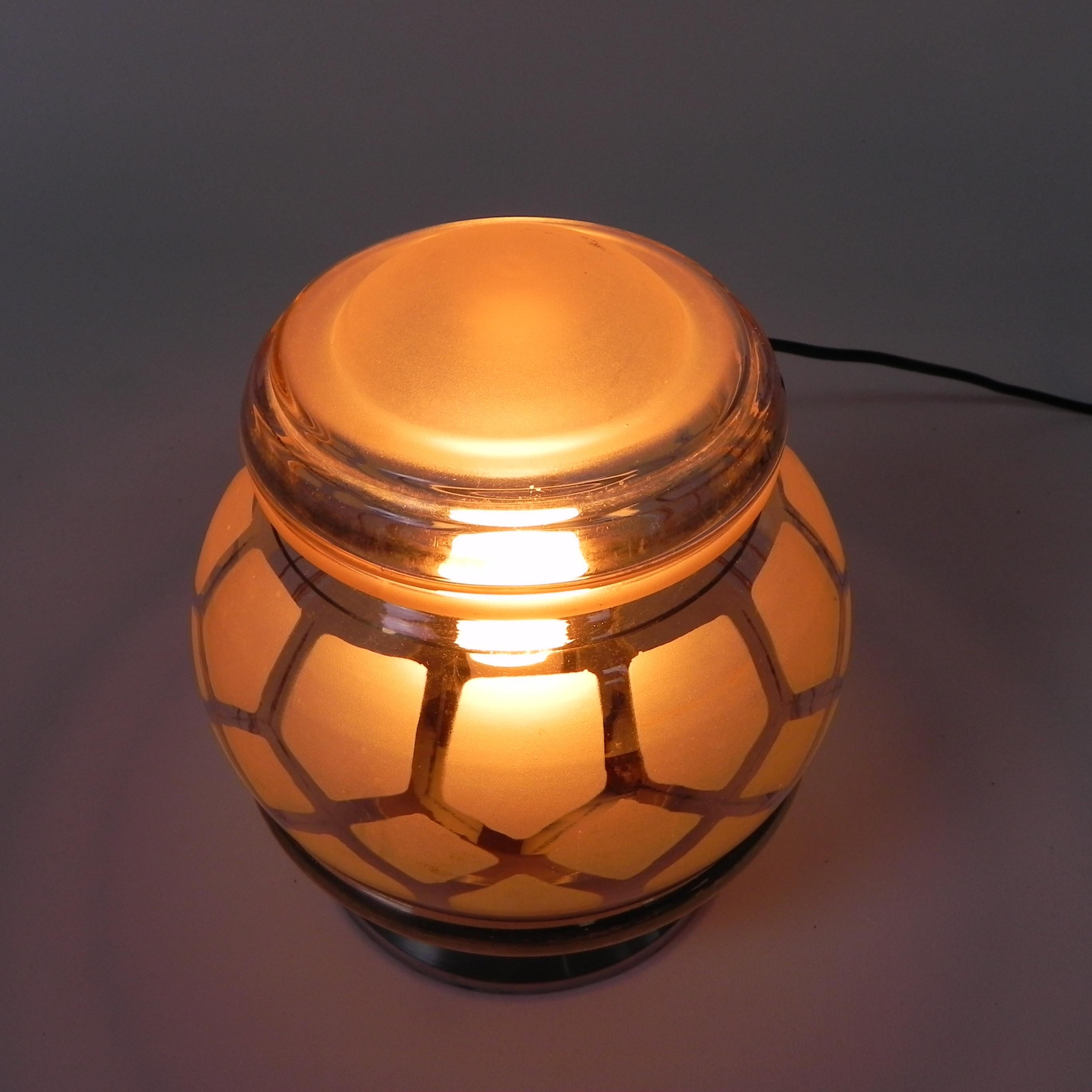 Art Deco ceiling lamp with glass shade, 1930s For Sale 1