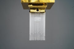Art Deco Ceiling Lamp with Glass Sticks Around 1920s