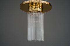 Lámpara de techo Art Decó con varillas de cristal viena alrededor de 1920
