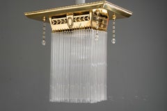 Art Deco ceiling lamp with glass sticks vienna around 1920s