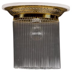 Antique Art Deco Ceiling Lamp with Glass Sticks Vienna around 1920s