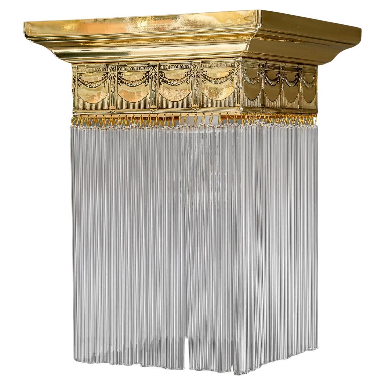 Art Deco ceiling lamp with glass sticks vienna around 1920s