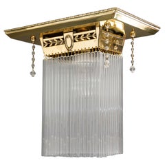 Art Deco ceiling lamp with glass sticks vienna around 1920s
