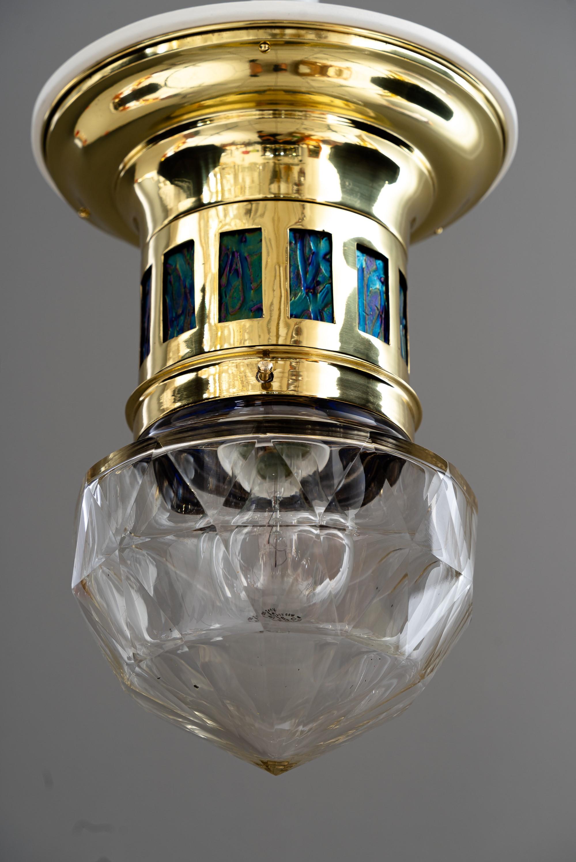 antique brass semi flush ceiling lights