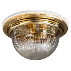 Art Deco Ceiling Lamp with original cut glass shade vienna around 1920s