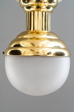 Art Deco ceiling lamp with original glass attr. Otto prutscher around 1920s