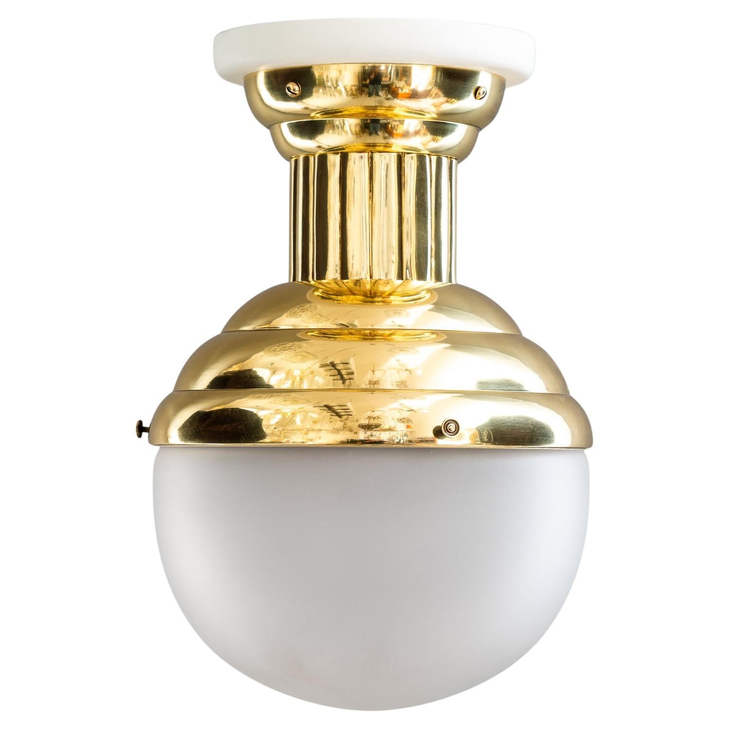 Art Deco ceiling lamp with original glass attr. Otto prutscher around 1920s