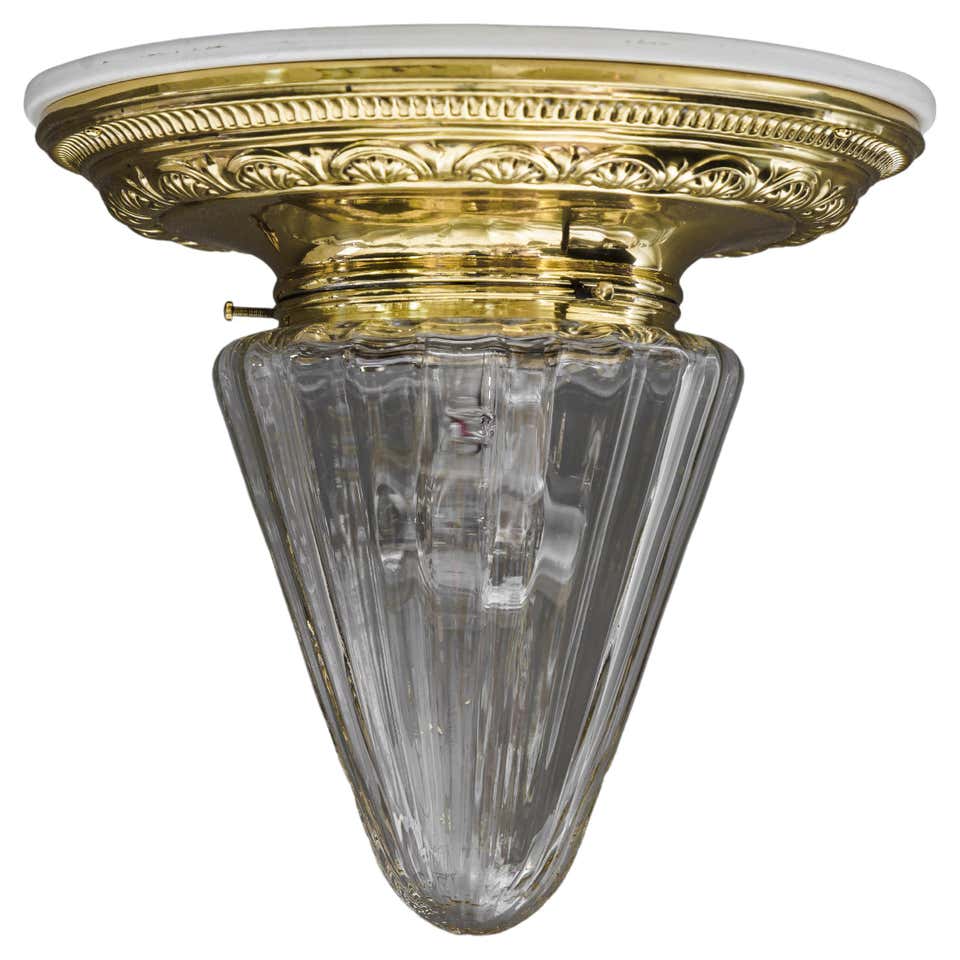 Art Deco Ceiling Lamp With Original Glass Shade For Sale At 1stdibs Art Deco Ceiling Lampshade