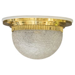 Art Deco Deckenlampe mit original Glasschirm Wien um 1920er Jahre