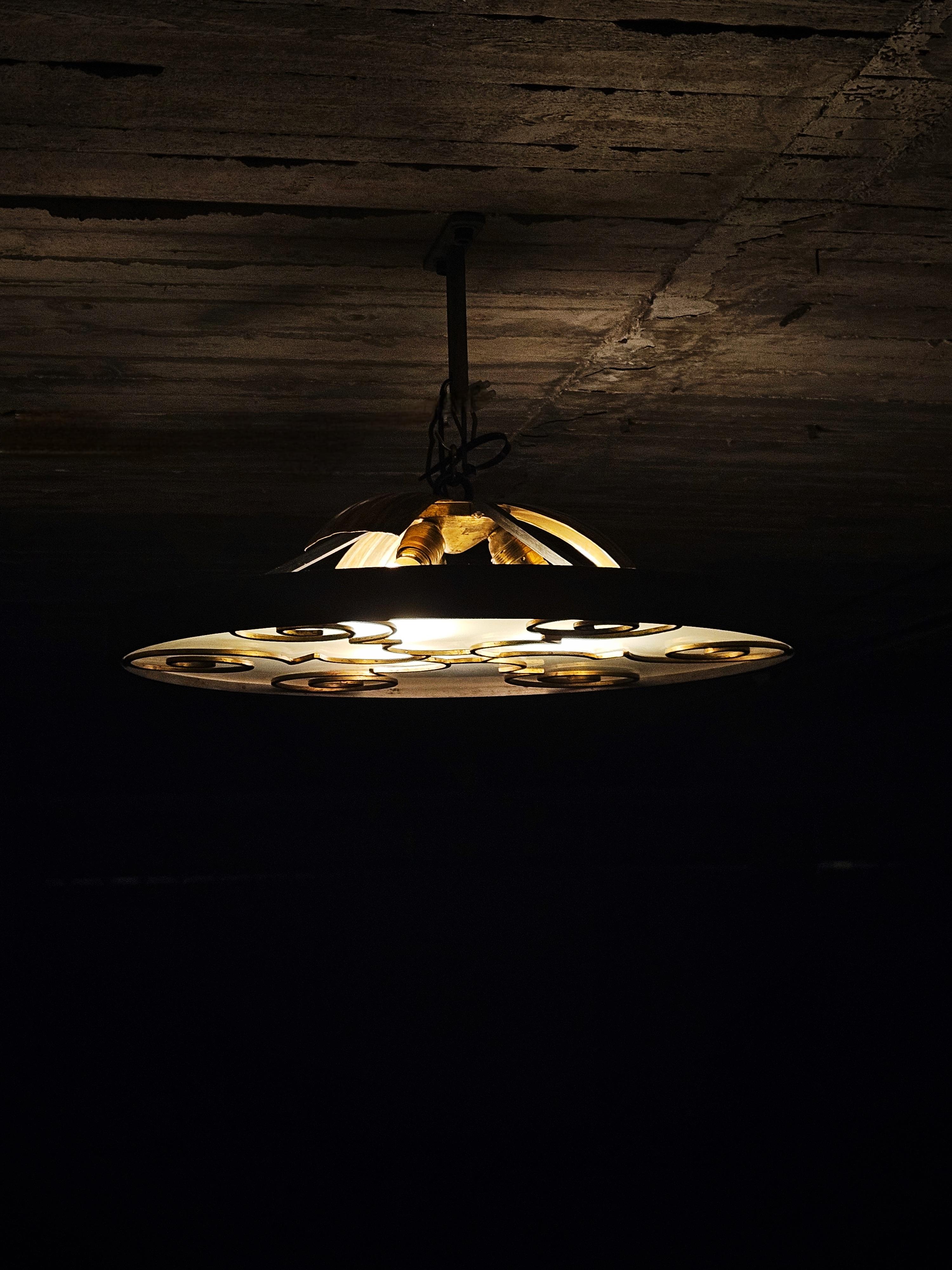 Scandinavo moderno Plafoniera Art déco di Lars Holmström per Arvika Konsthantverk, Svezia, 1930 in vendita