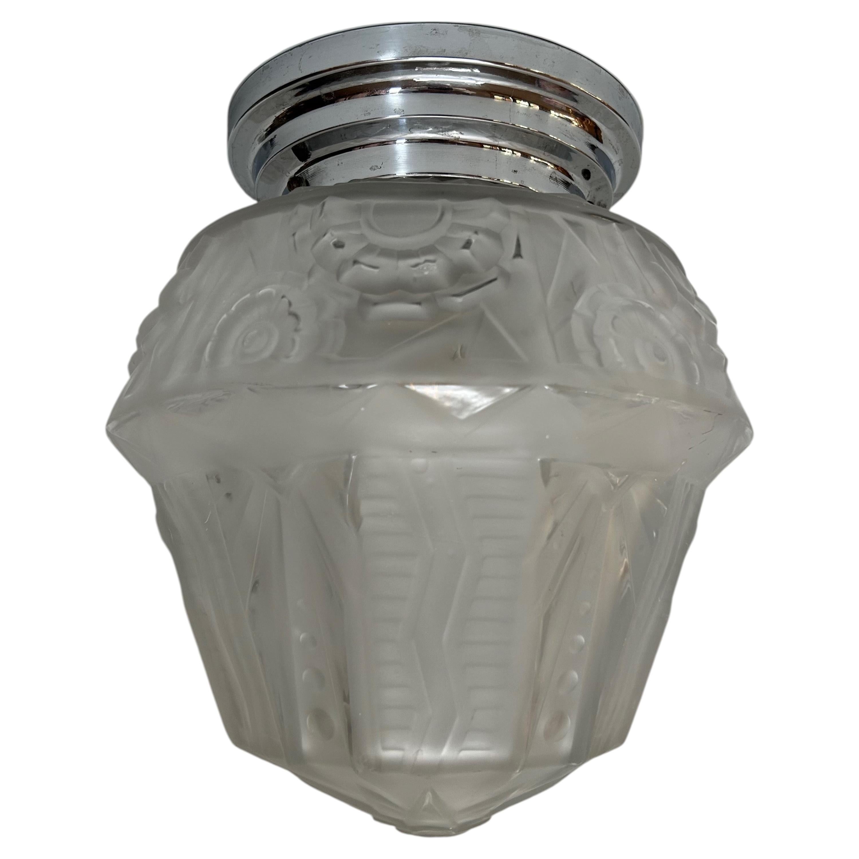 Art Deco ceiling light by Muller Frères For Sale