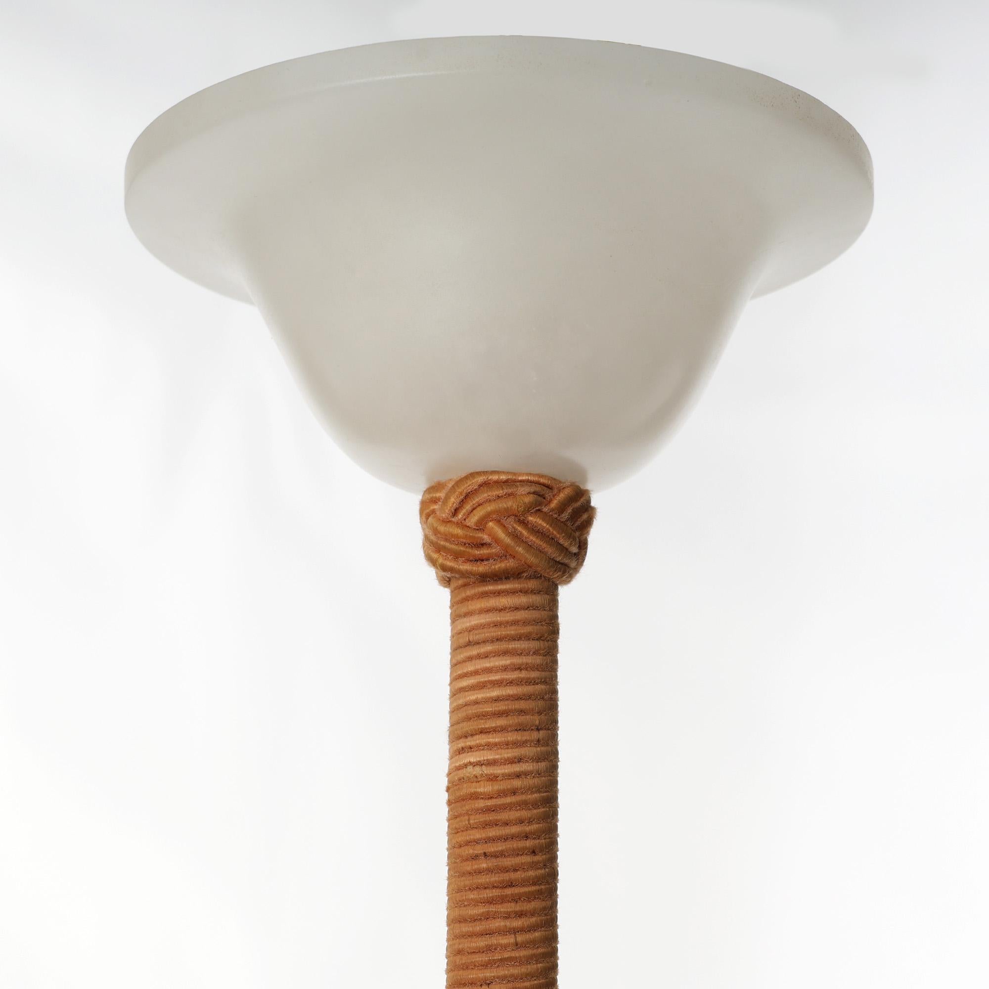 Lampadario da soffitto Art Carved, bronzo alabastro intagliato e annerito, anni '30 in vendita 3