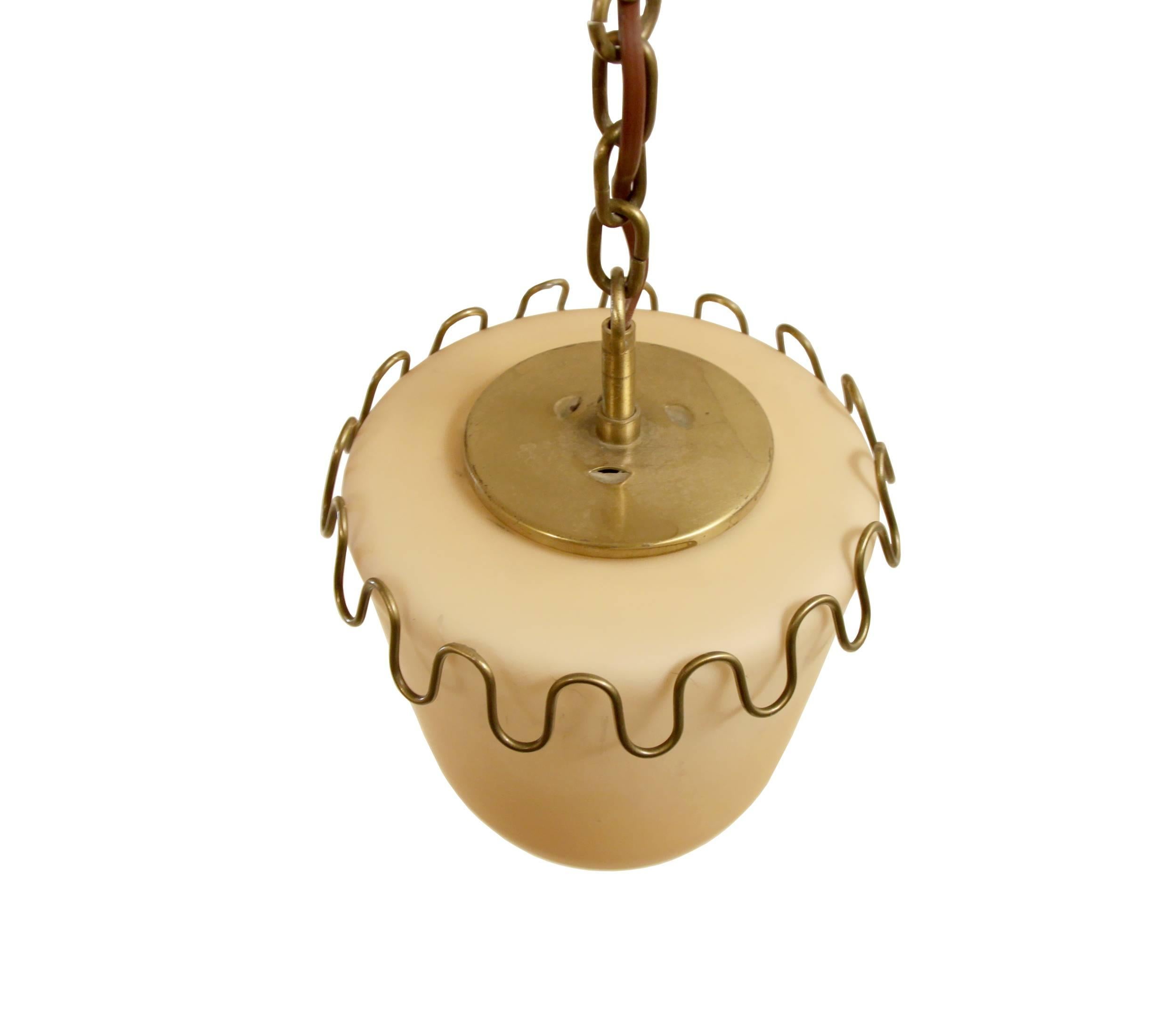 Deckenleuchte im Art déco-Stil aus Messing, Schweden, 1930er Jahre im Zustand „Hervorragend“ in Oslo, NO