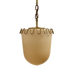 Deckenleuchte im Art déco-Stil aus Messing, Schweden, 1930er Jahre