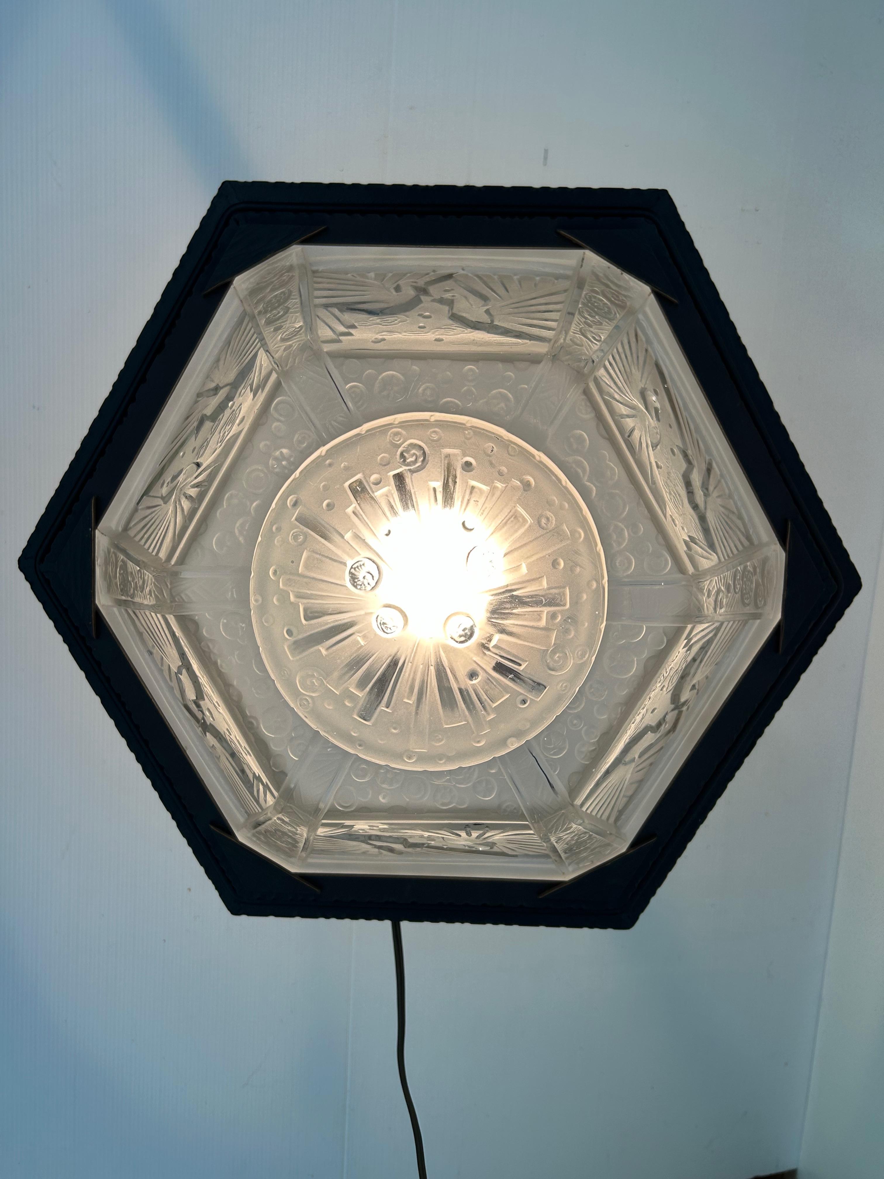 Art Deco ceiling light Muller Frères For Sale 4