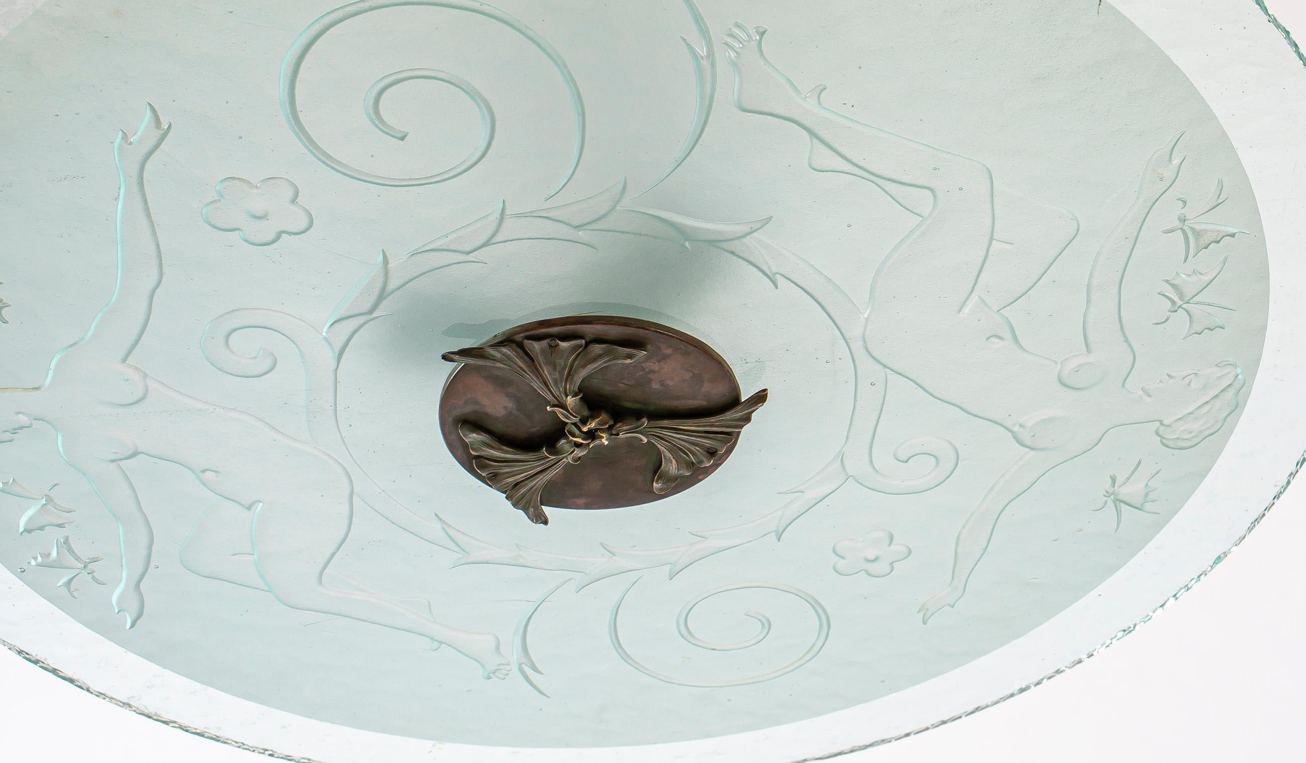 Art Deco Ceiling Light, Norway, 1930s In Good Condition For Sale In Oslo, NO