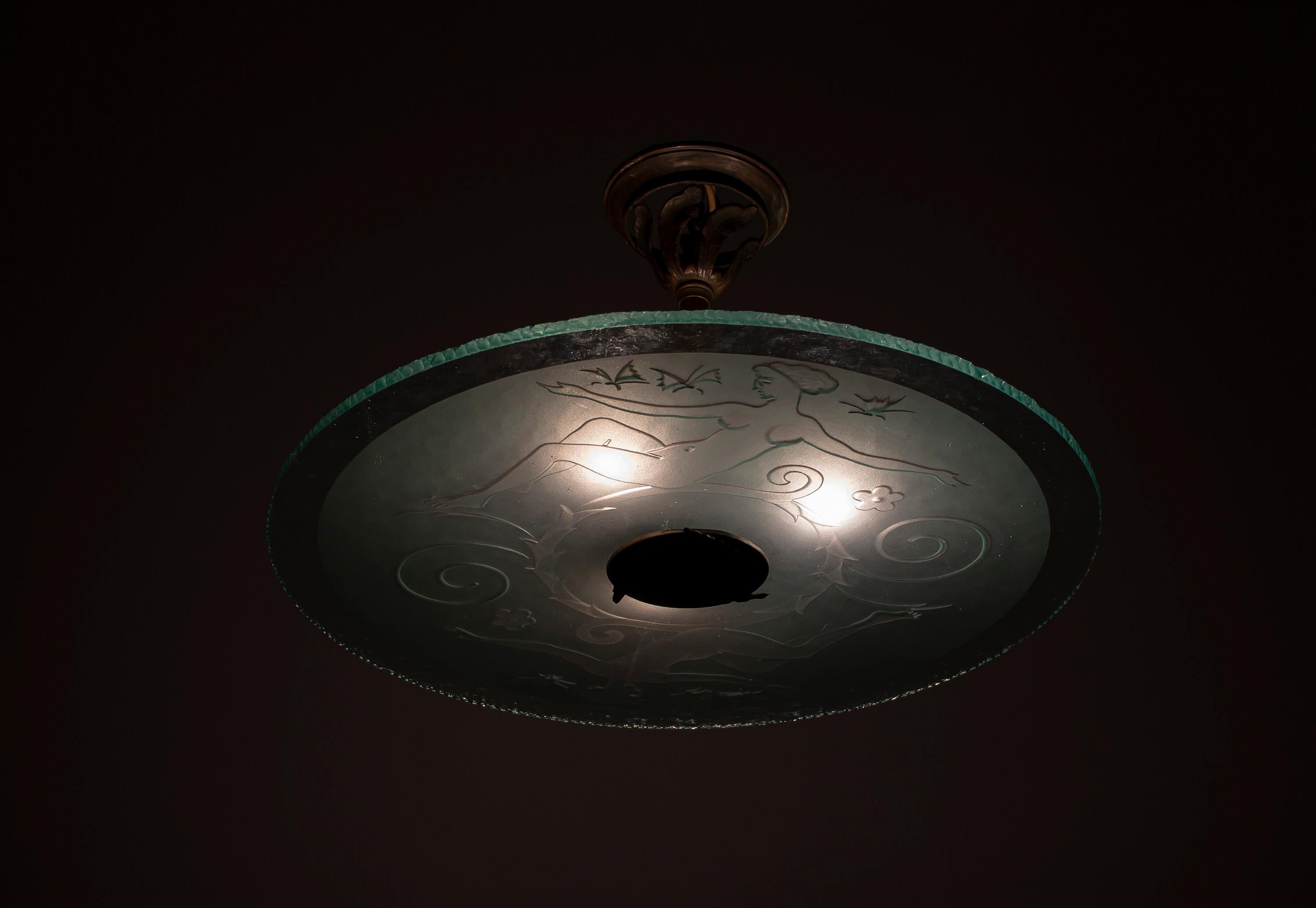 Art Deco Ceiling Light, Norway, 1930s For Sale 1