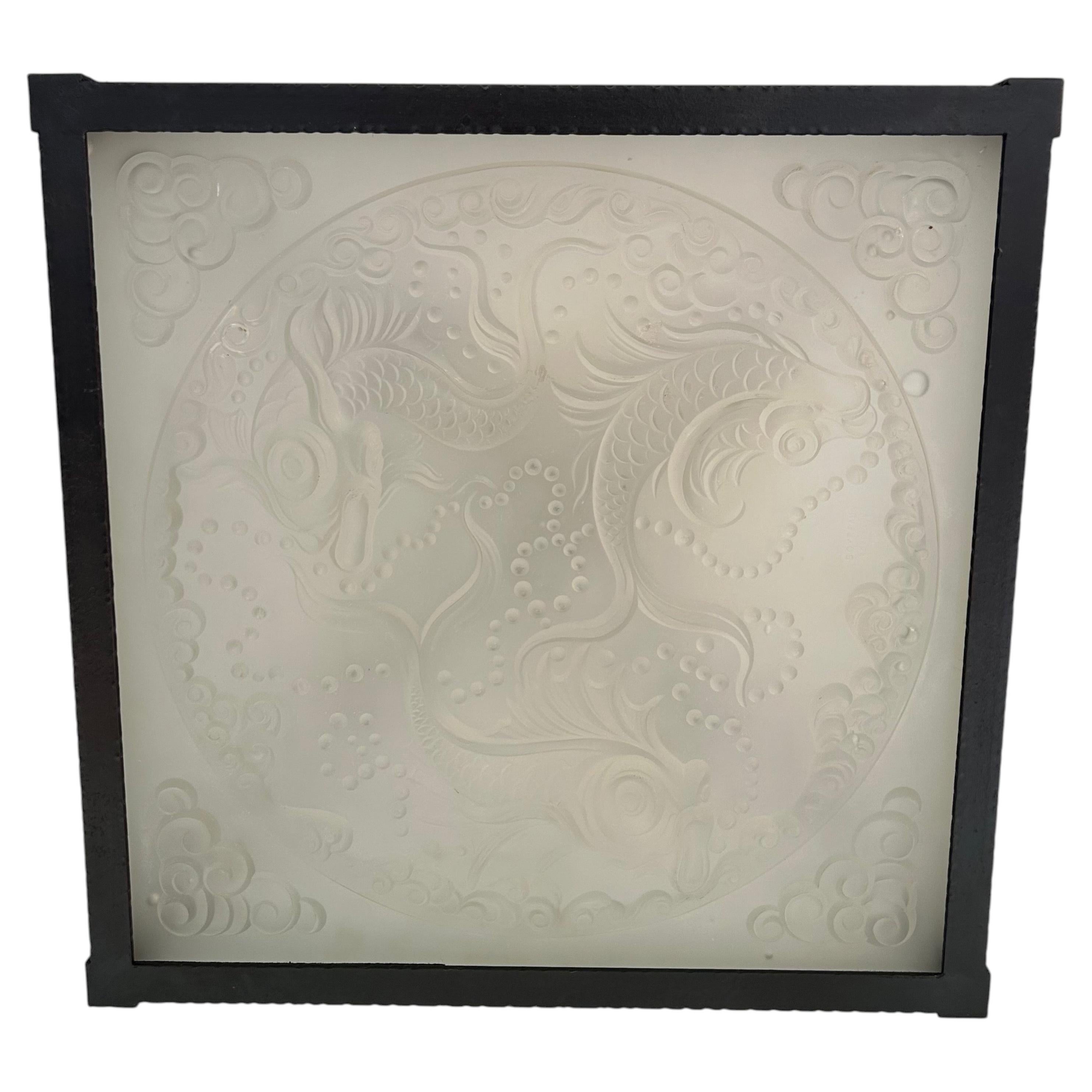Art Deco ceiling light signed Boyreau in Bordeaux