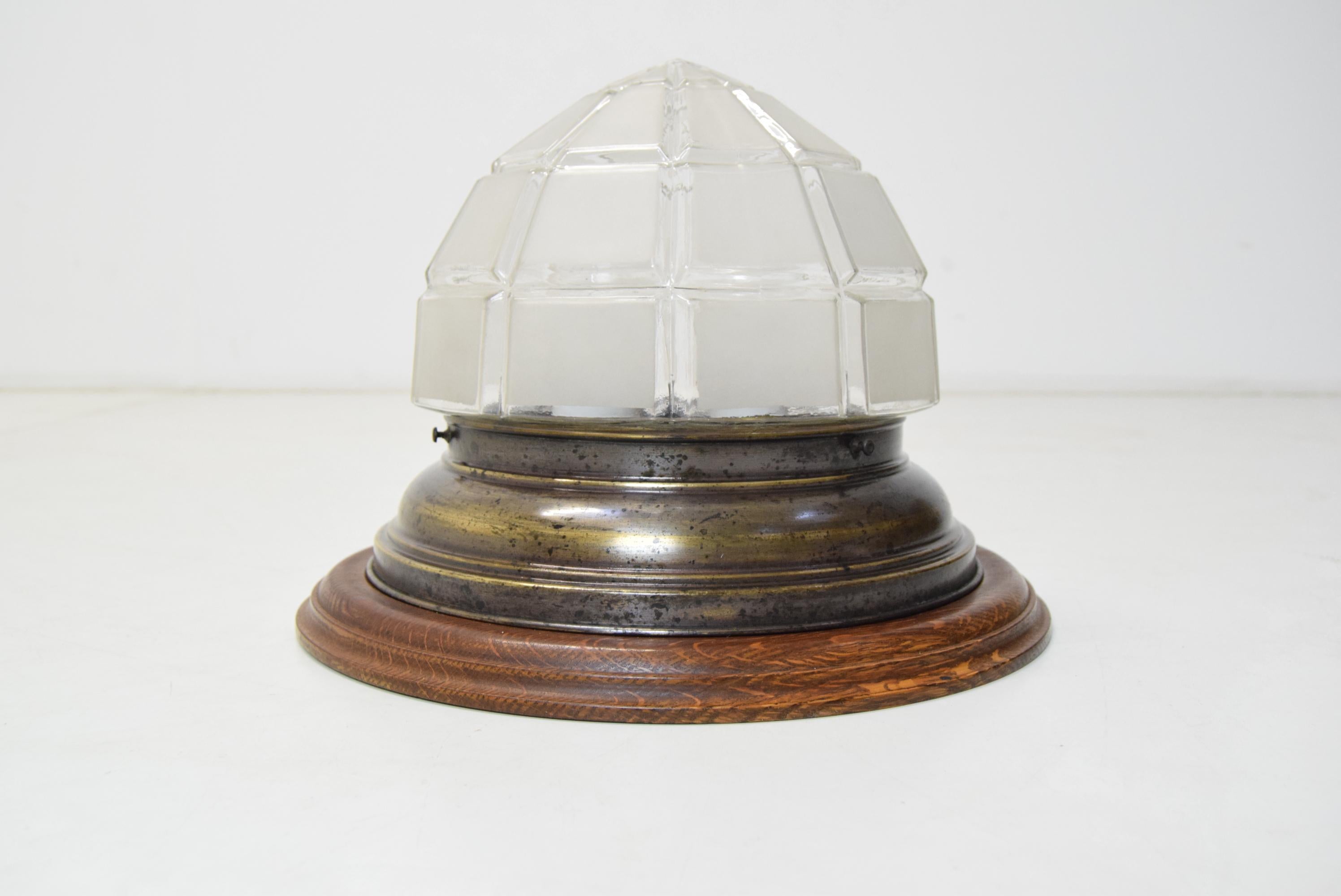 Art Deco Ceiling Light, circa 1920's In Good Condition For Sale In Praha, CZ
