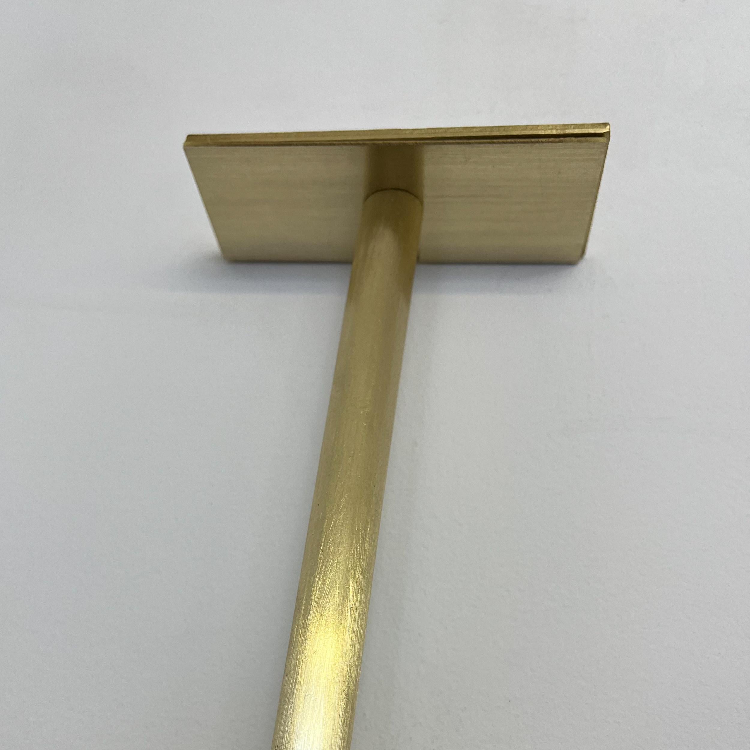 Art Deco Ceiling Suspended Organic Shaped Mirror with Brass Frame For Sale 5