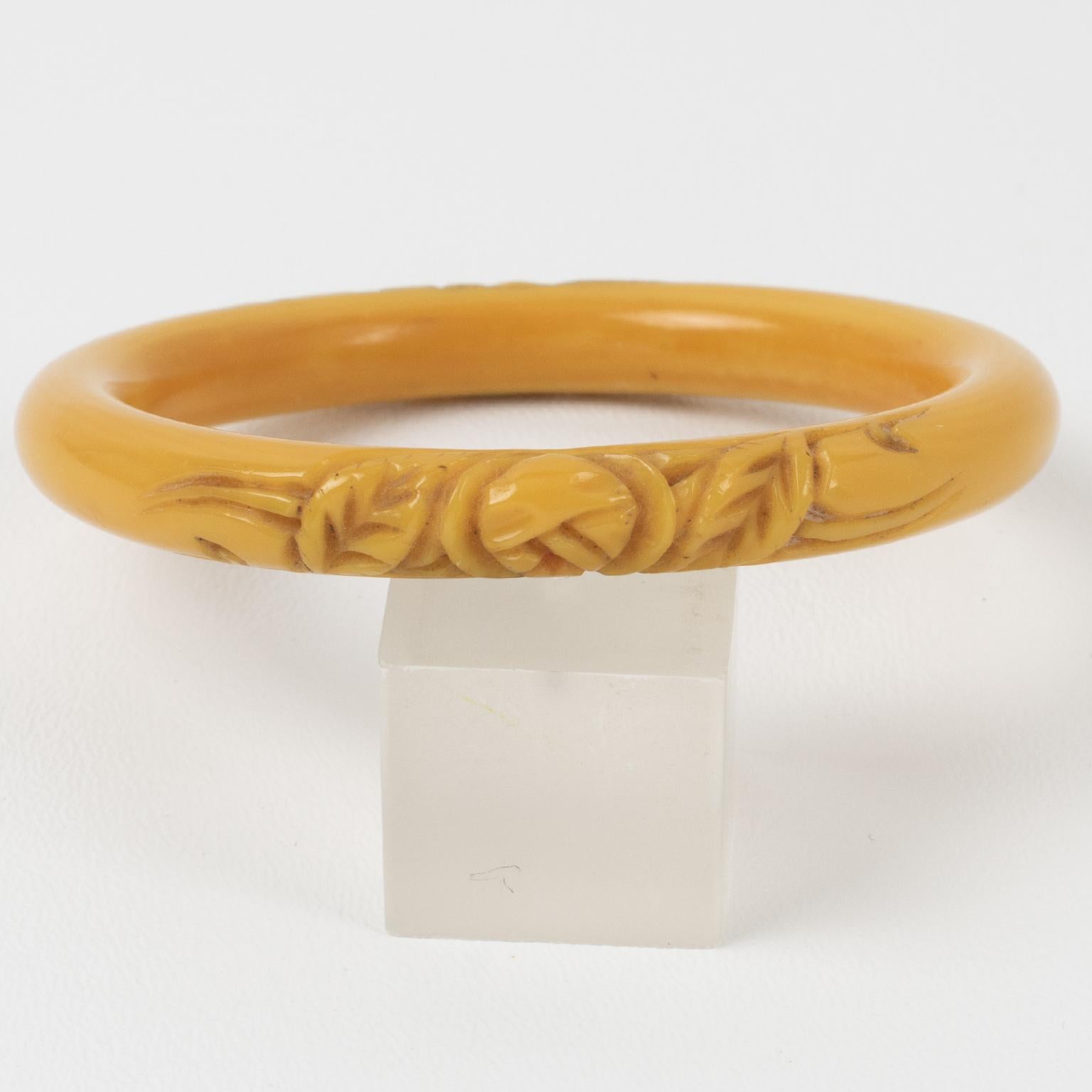Bracciale Art Deco in celluloide intagliata Bangle Design/One in vendita 3