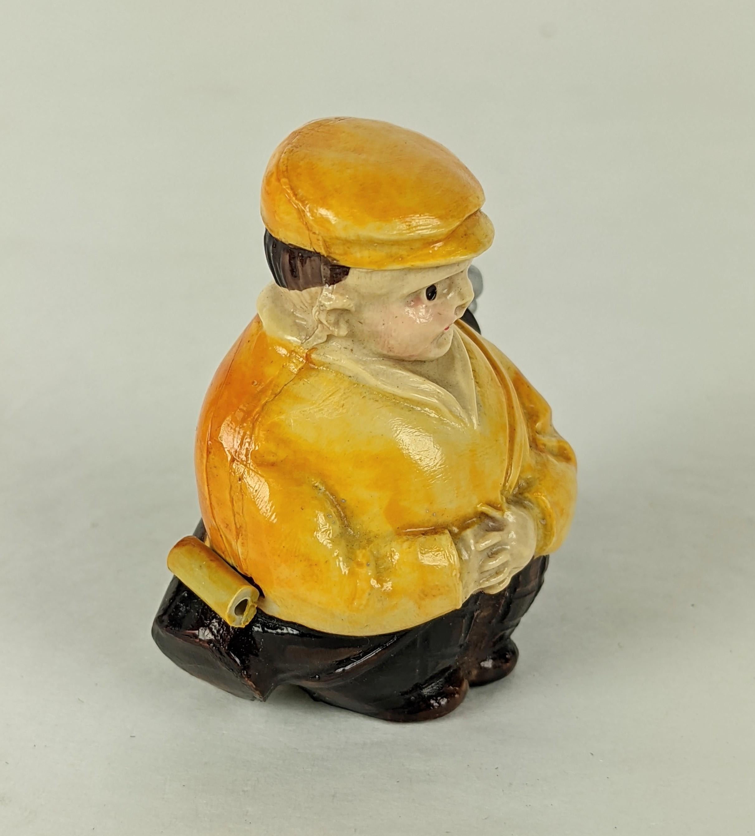Art Deco Celluloid Golfer Tape Measure  In Excellent Condition For Sale In New York, NY
