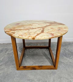 Mesa de centro o de desayuno Art Decó de Josef Hoffmann para Wittmann con tapa de ónice