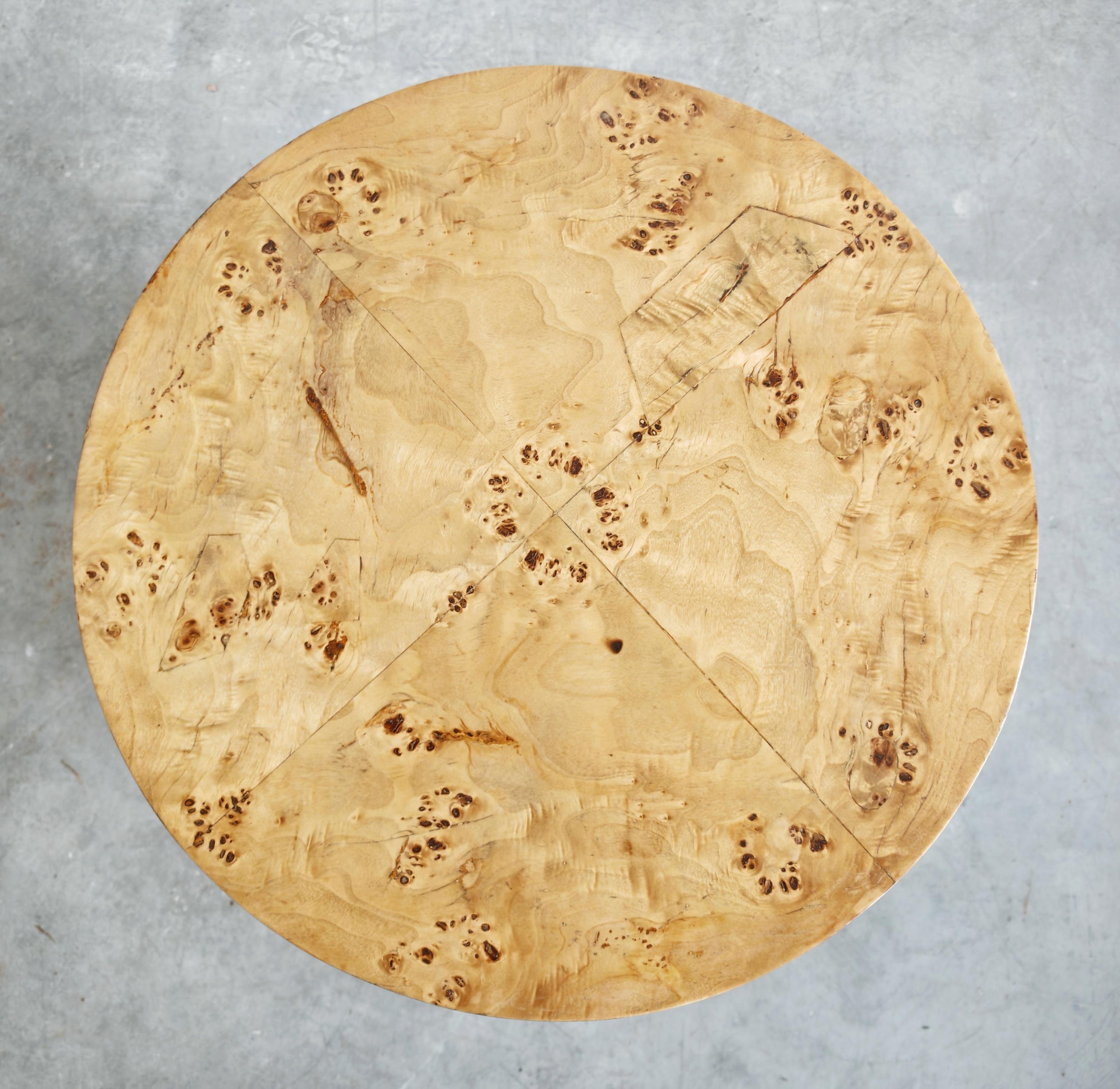 Art déco Table centrale Art Déco en bois de ronce pour entrée, Autriche, années 1930 en vente