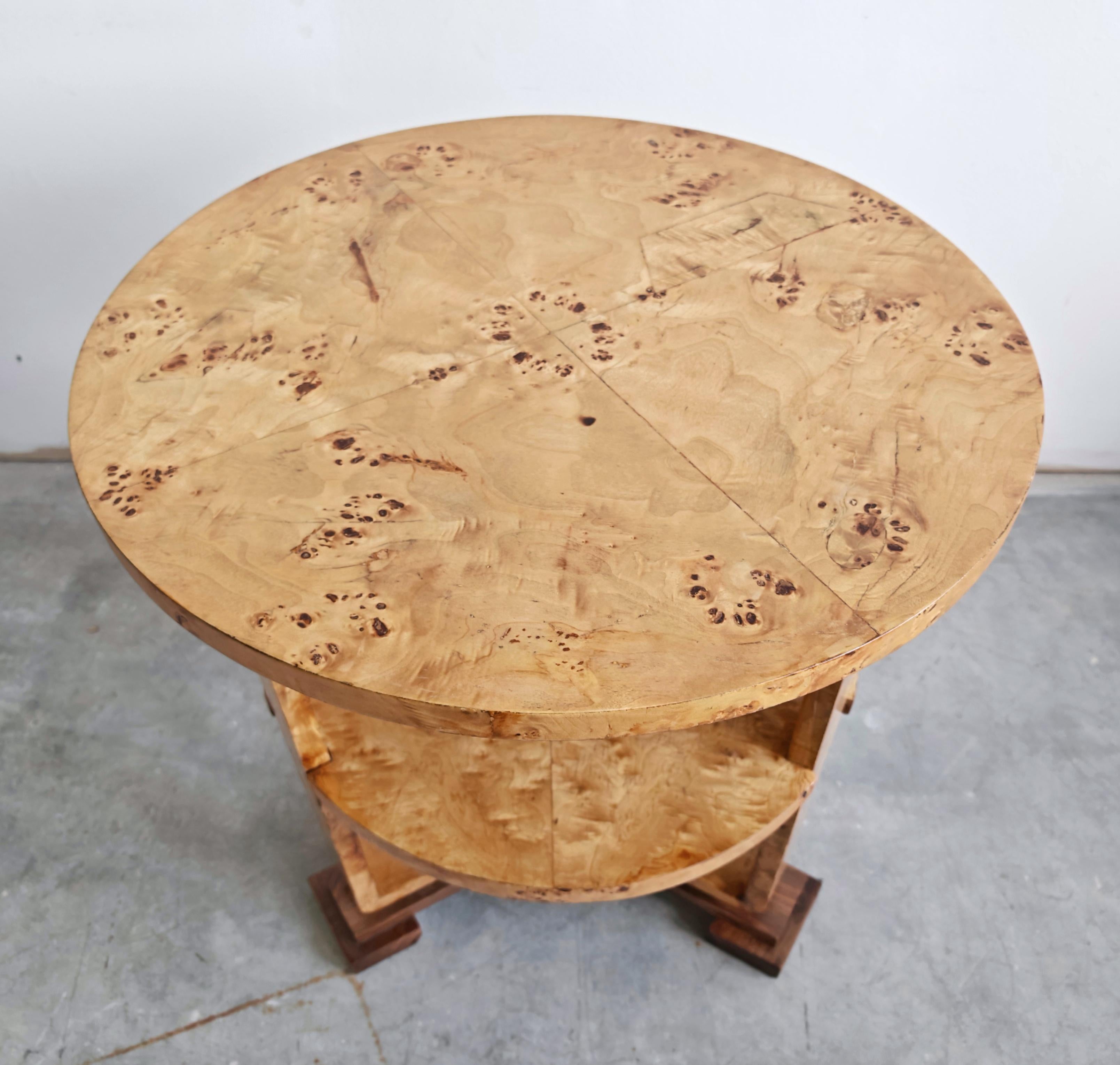 Table centrale Art Déco en bois de ronce pour entrée, Autriche, années 1930 en vente 1