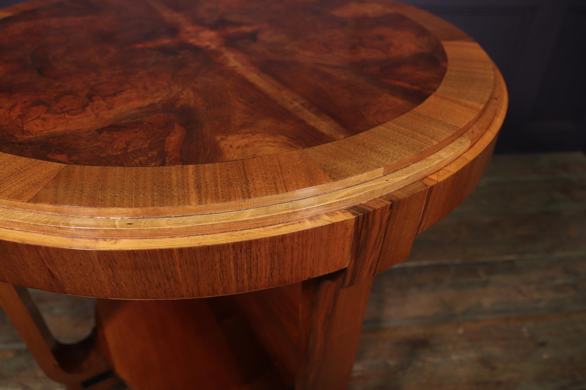 Art Deco Center Table in Walnut 4